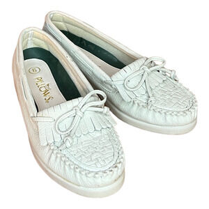 Vintage Pillows Jessie A Loafers Leather Weave Tasseled Comfort Shoes Sz 6